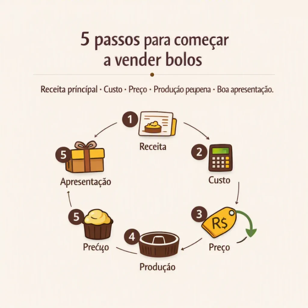 Cinco passos para começar a vender bolos e criar renda extra