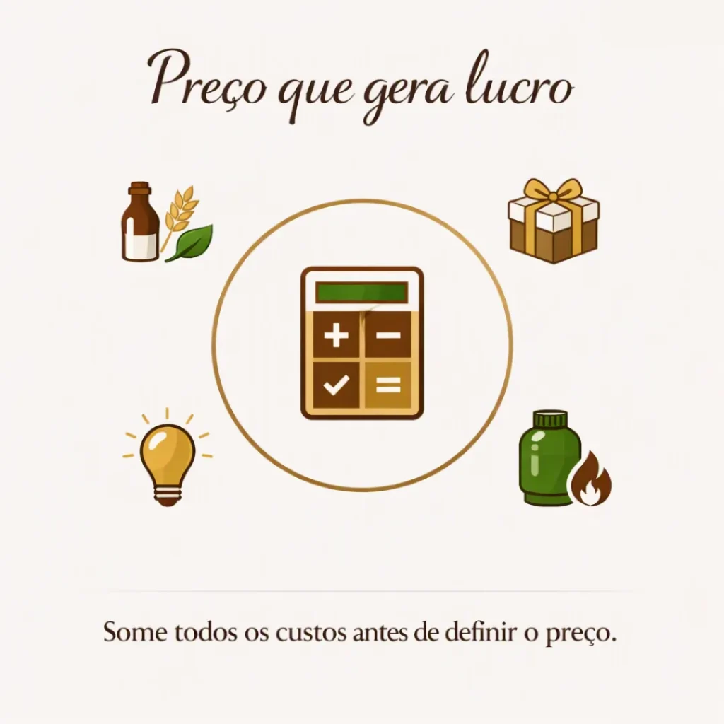Como calcular o preço da receita de bolo caseiro para vender.
