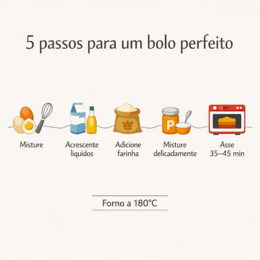 Passo a passo do preparo do bolo caseiro fácil para vender com ingredientes acessíveis e preparo rápido.