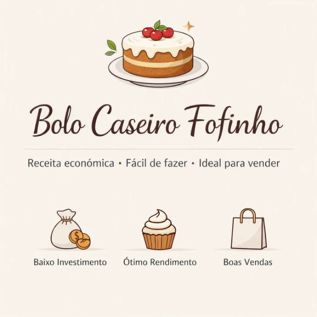 Receita de bolo caseiro fofinho para vender com ótimo rendimento