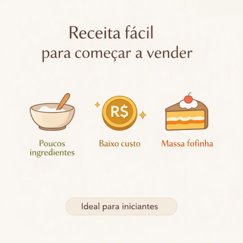Receita de bolo caseiro simples fácil para vender