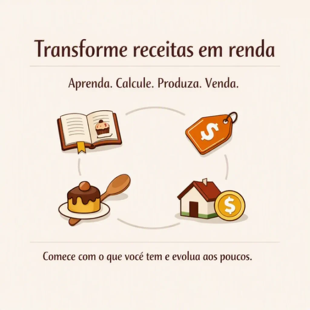 Transformar receitas de bolos caseiros em renda extra