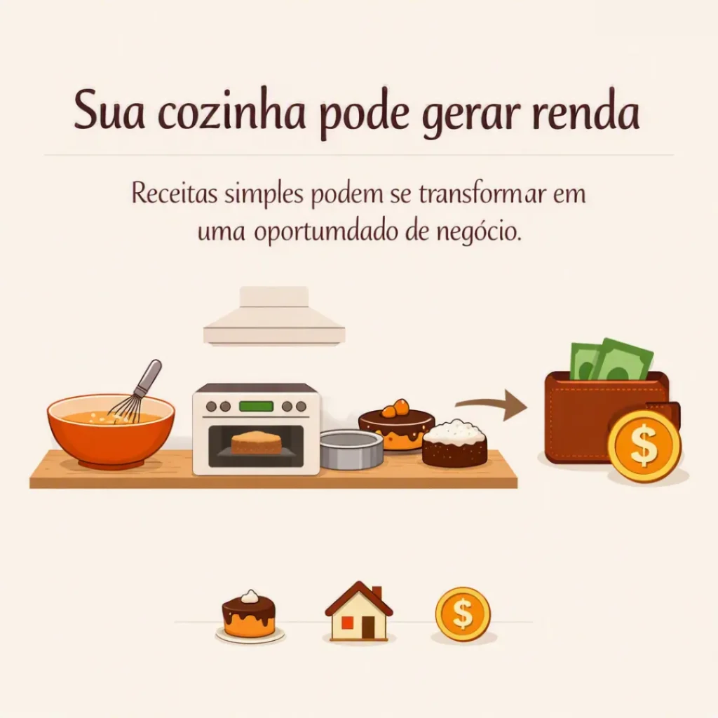 Vender bolos caseiros para ganhar dinheiro em casa