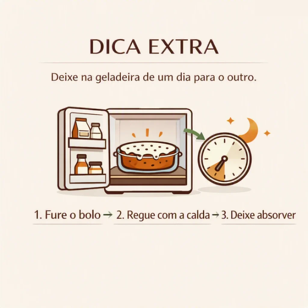 Dica para deixar o bolo de coco na geladeira de um dia para o outro
