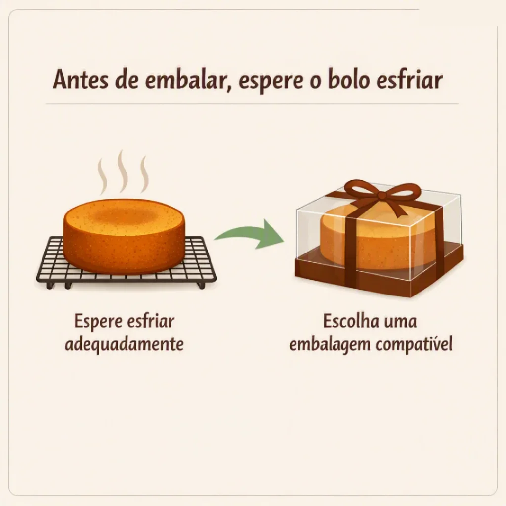 Cuidados antes de embalar o bolo depois de esfriar