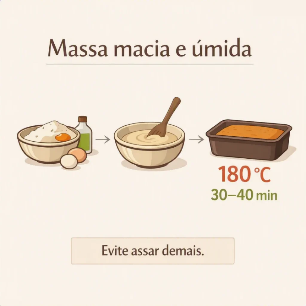 Massa de bolo de coco macia e úmida para montagem na marmita