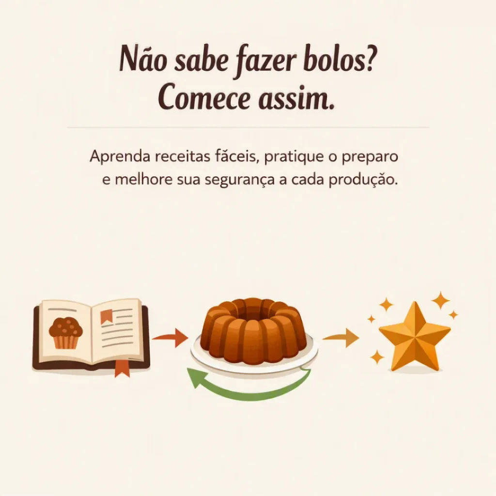 Orientação para quem não sabe fazer bolos e quer começar a aprender