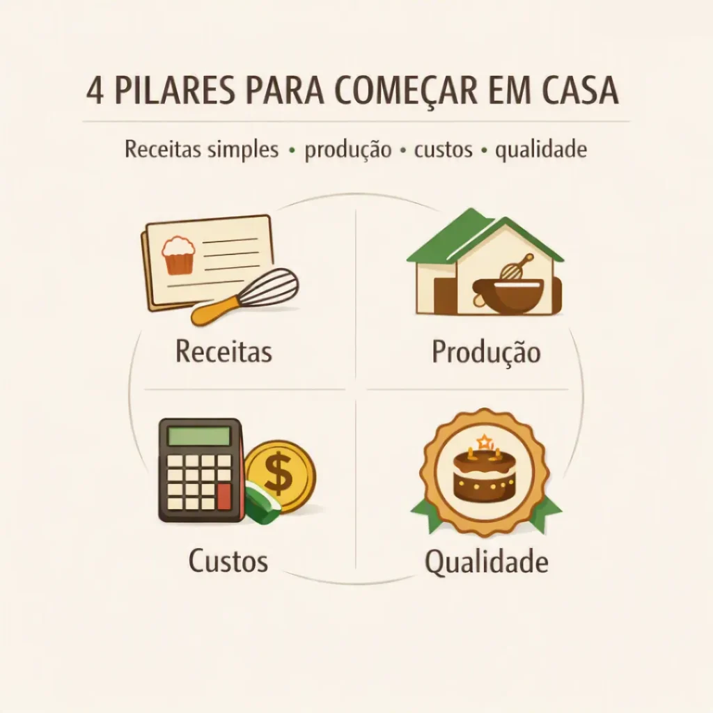Quatro pilares para começar a trabalhar com confeitaria em casa
