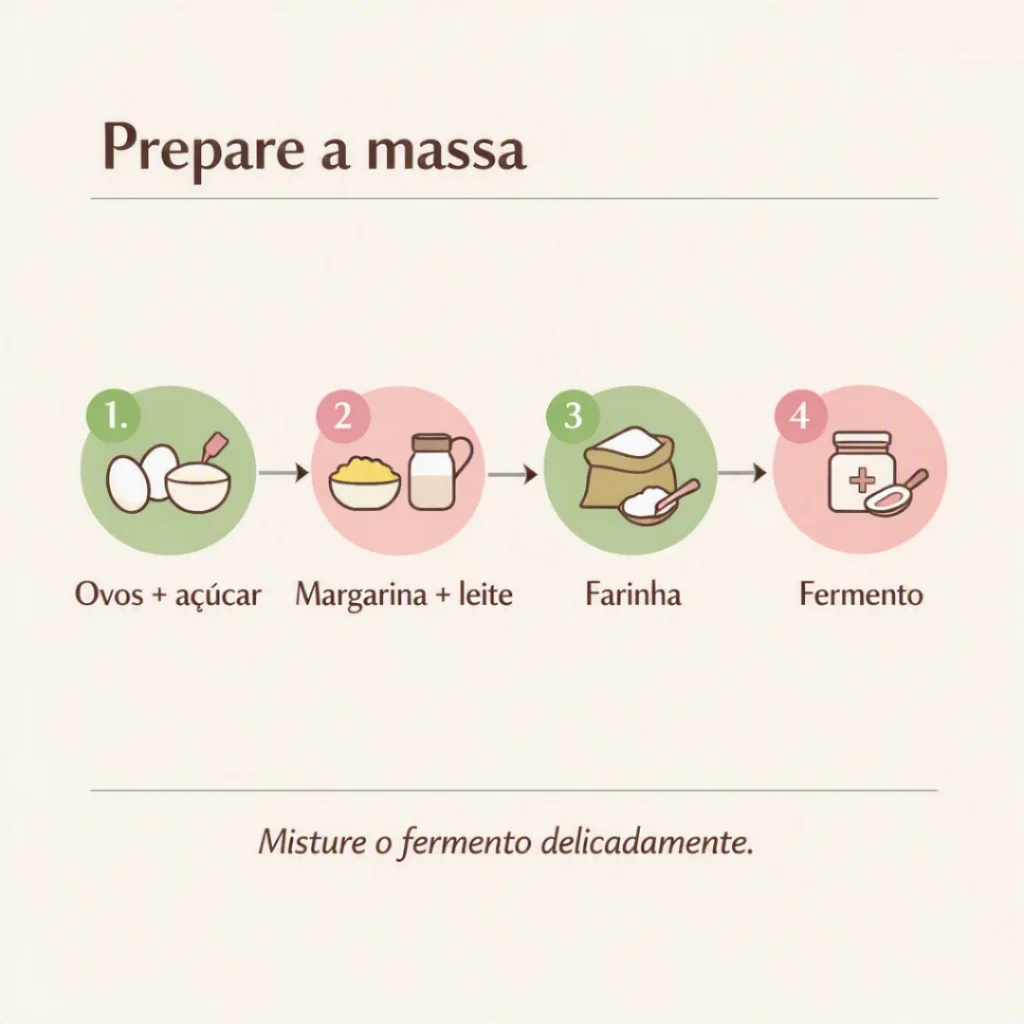 Preparo da massa do bolo de coco gelado