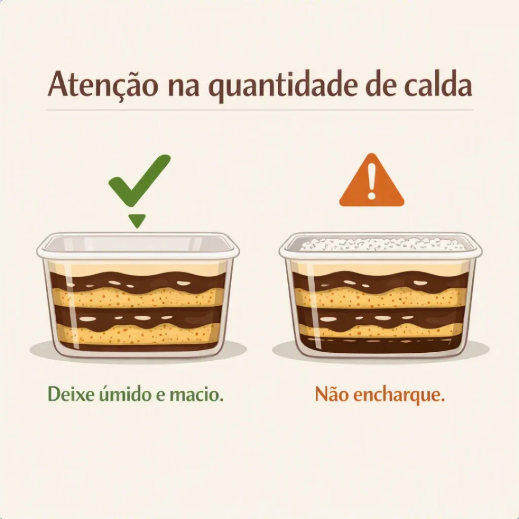 Quantidade de calda para deixar o bolo de coco úmido sem excesso de líquido