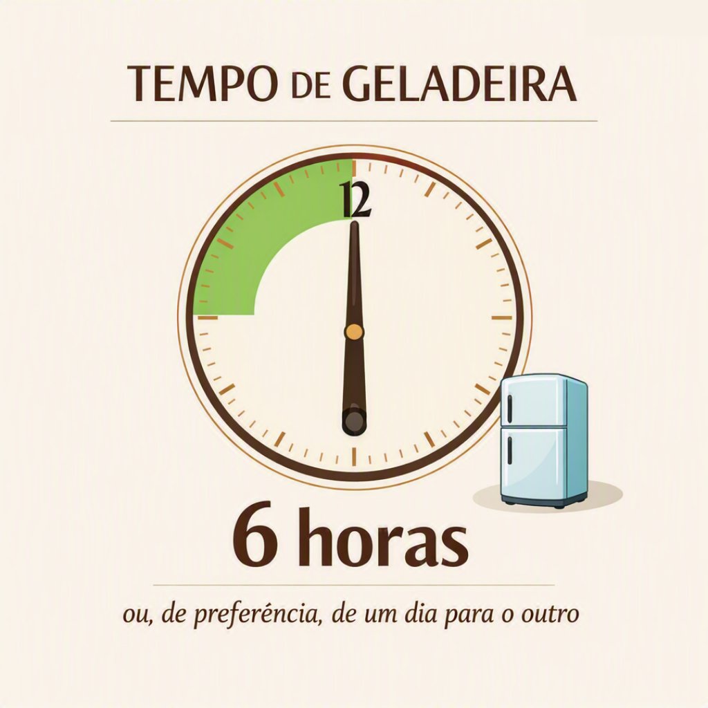 Tempo de geladeira de 6 horas para o bolo gelado de coco