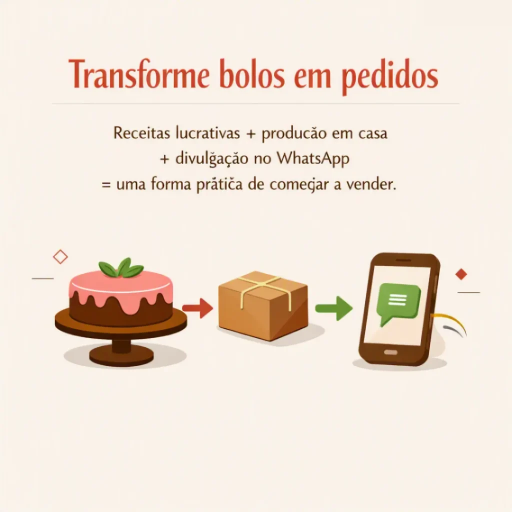 Receitas, produção, vendas, divulgação, embalagens e organização para vender bolos em casa